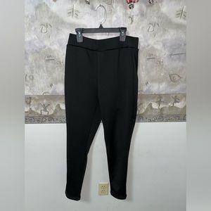Women’s Shein solid wide band waist leggings. Black. Fleece lined on inside.